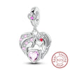 Silver Charm Bead Mother's Day Love Heart Family Charm Bead Pendant Fits Bracelet Womens Jewelry Gifts - Image 7