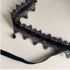 Gothic Lace Choker Necklace with Flower and Teardrop Details - Image 12