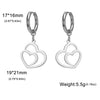 Double Love Heart Drop Earrings for Women Stainless Steel Gold Color Wedding Earrings Jewelry Pretty Gift - Image 12