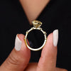 Lady Yellow Zirconia Ring Female Engagement Ceremony Jewelry Stylish Bridal Wedding Band Accessories Gift - Image 3