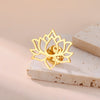 Skyrim Lotus Flower Women's Brooch Stainless Steel Gold Color Suit Badge Lapel Pin Yoga Buddhism Amulet Accessories - Image 5
