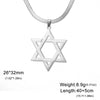 Classic Star of David Pendant Necklace for Men Women Stainless Steel Geometric Hexagon Amulet Casual Jewelry Party Gift - Image 10