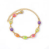 Stainless Steel Evil Eye Bracelet For Women Enamel Round Chain Blue Evil Eye Bead Bracelet Summer Beach Foot Jewelry Gift - Image 16