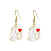Cute Animal Drop Dangle Earrings For Women Girls Cat Rabbit Koi Dragon Colorful Enamel Golor Color Earrings - Image 28