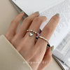 Pleated Open Heart Ring with Sculptural Band - Image 9
