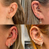 Constellation Zircon Hoop Earring Silver Piercing Unique Design Jewelry Unisex Versatile Earring - Image 6