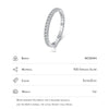 Silver Classic Sparkling Zircon Wedding Engagement Band Promise Bridal Ring For Women Jewelry Gift - Image 3
