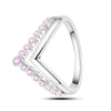 Charms Spring Silver Color Rings Pink Heart Shaped Zircon Cat Rings For Woman Romantic Wedding Engagement Jewelry Gifts - Image 15