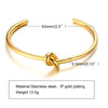 Round Circular Open Knot Cuff Bangle Bracelets For Women Elegant GoldColor Jewelry Noeud Armband Pulseiras - Image 6