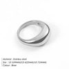 Simple Stainless Steel Rings for Women Arc Rings Jewellery Geometric Ring Size 5 6 7 8 - Image 8