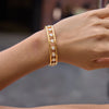 Gold Pvd Plated Round Heart Star Moon Open Bracelet For Women Stainless Steel Cuff Bangle Jewelry - Image 4