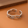 Retro Lucky Creative Silver Jewelry Twist Auspicious Fish Personality Opening Rings - Image 1