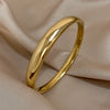 Chunky Stainless Steel Cuff Bangle with 6.2 cm Diameter - Image 5