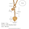 O-Shape Chain Star Heart Eye Tassel Pendant Necklace Stainless Steel Gold Plated Jewelry For Women Gift - Image 10