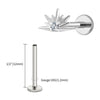 Titanium CZ Starburst Stud Earring 16G Sunrise Helix Stud Tragus Cartilage Labret Monroe Piercing Jewelry - Image 13