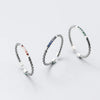 Silver Snake Pattern Colorful Zircon Adjustable Rings For Women Engagement Accessories - Image 4