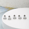 Cubic Zirconia Labret Stud 16G Internally Threaded for Lip Tragus and Helix - Image 4