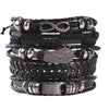 Bracelet Viking Bracelet For Men Hand Bracelets Woven Skull Hand Jewelry Adjustable Leather Set viking man bracelet - Image 21