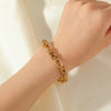 316L Stainless Steel Twisted Bracelet Bangles For Women Gold Plated Wrist Chain Jewelry Gift Party - Image 4