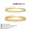 Gold Titanium Cuban Chain Anklets for Women Dainty Layered Ankle Bracelets Summer Beach Jewelry Set - Image 3