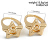 2Pcs/Set Vintage Punk Irregular Hollow Star Metal Open Rings for Women Gothic Adjustable Couple Rings Y2K Wed Jewelry - Image 4