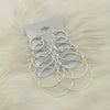 6Pairs Hoop Earrings Set Big Circle Earrings Jewelry for Women Girls Ear Clip Punk Style Earrings Jewelry Accessories - Image 7