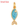 Marine Organism Sea Horse Turtle Fish Conch Shell Starfish Charm Pendant, 8K Gold Plated Zircon Jewelry Finding Supplies - Image 16