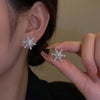 Sparkling Christmas Tree Snowflake Crystal Dangle Earrings for Women Dainty Holiday Rhinestone Earrings Party Jewelry Gifts - Image 5