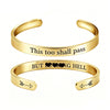 This Too Shall Pass Mantra Cuff Bracelet Hidden Message Motivational Jewelry Gifts Cuff Bracelet Gifts for Women - Image 4