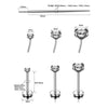 Seven-Piece Stainless Steel Flat-Back Labret Stud Set with 16G 18G or 20G Options - Image 15