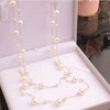 Double Layer Pink Simulated Pearl Long Necklace Women Sweater Chain Female Collares Statement Jewlery - Image 5