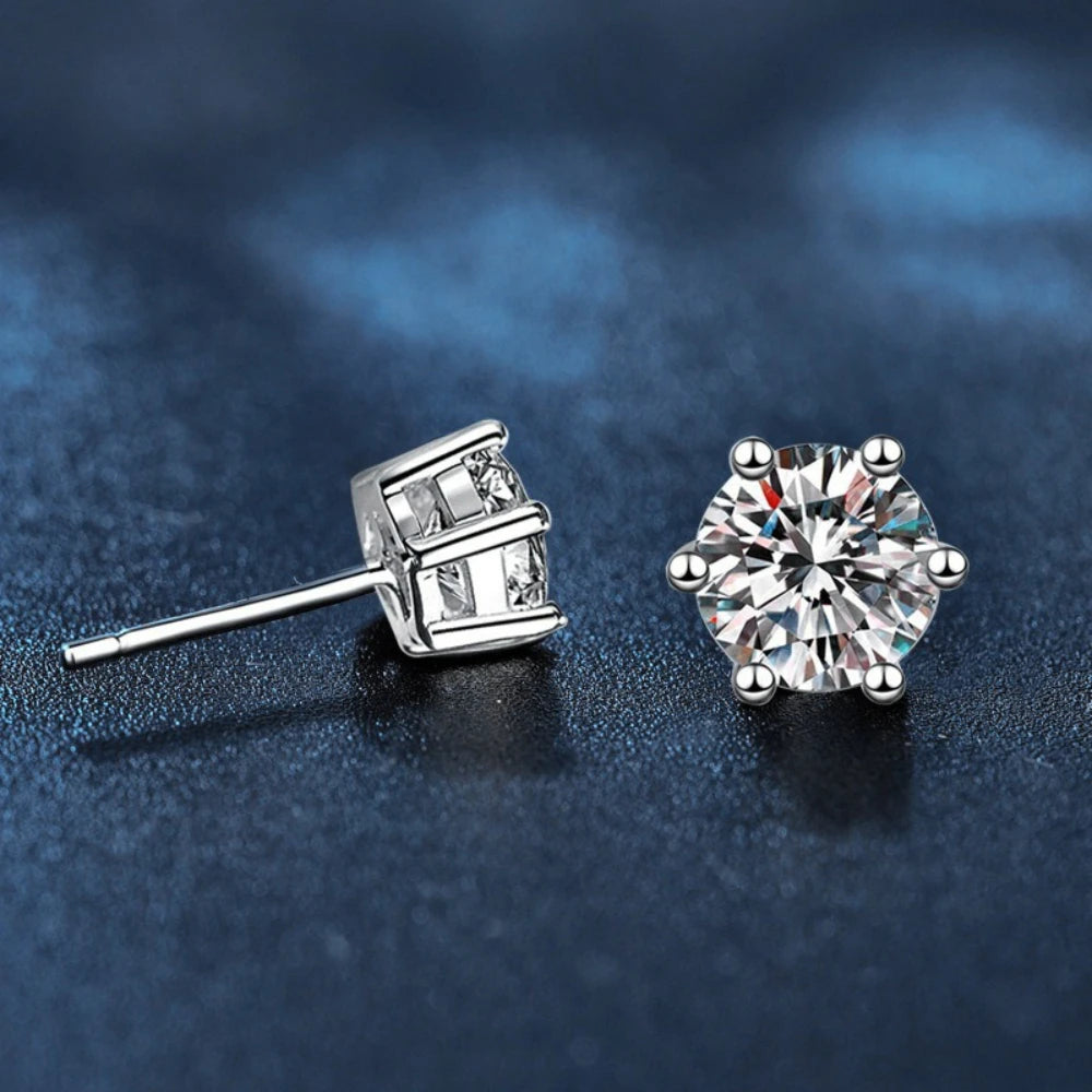 Angel Bola Silver Earrings for Women Classic Six Claw Stud Earrings Jewelry - Image 1