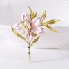 Enamel Hydrangea Brooches for Women Unisex Pearl Flower Pin Plant Lapel Pins Office Party Friend Gifts Jewelry Accessories - Image 18