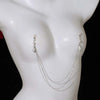 Sexy Metal Pearl Tassel Chest Chain for Woman Silver Color Double Layer Nipple Chain Body Chain Charm Jewelry Accessories - Image 2