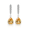 Silver Light Water Drop Classic Shining Water Drop Zircon Women's Earrings - Image 2