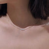 Three Zircon Thin Necklace for Women Simple Clavicle chain Delicate Elegant Jewelry Gifts Wedding - Image 4