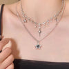 Gothic Black Peach Heart Star Pendant Necklace For Women Men Sliver Color Love Short Choker Punk Y2K Charms Jewelry Accessories - Image 7