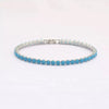 (19 cm 17 cm x 4 mm) Gold Plated Multiple Colors Powder Zirconia Bracelet For Women Jewelry - Image 9