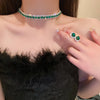 Fyuan Crystal Necklace Earrings Set Pink ABcolourful Necklace for Women Weddings Party Jewelry Sets Accessories - Image 19