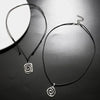 Vintage Spiral Vortex Pendant Necklace Hand-woven Leather Rope Necklace for Women Boho Goth Necklace Y2K Jewelry - Image 4