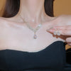 Shiny Crystal Necklace Earrings Women's Big Water Droplet Rhinestone Necklaces Wedding Evening Dress Jewelry Set - Image 3