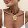 Exaggerated Metal Large Starfish Pendant Necklace for Women Vintage Brown Leopard Print Rope Short Choker Necklace Jewelry - Image 11