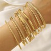 10 Pcs/Set Elegant Love Rhombus Pattern Bracelet for Women Twisted Open Cuff Bracelets Party Jewellery Accessories - Image 1