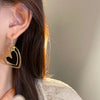 Black Heart Earrings Women Gold-color Long Tassel Metal Asymmetric Earrings Exaggerated Drop Earrings Party Wedding Jewelry A - Image 5