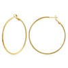 Gold Plated Large Hoops Earring Lightwight Gold Hoop Earrings for Women 316L Steel Post Lightweight - Image 1