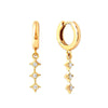 Yuxintyome Silver Ear Needle set with diamond star hoop earrings for women ear clip retro Wedding Jewelry - Image 14