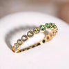 Colorful Rainbow Cubic Zircon Promise Rings for Women Gold Color Wedding Accessories Statement Jewelry - Image 3