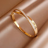 316L Stainless Steel Metal Classic Flower Bangles for Women Jewelry Delicate Bowknot Bracelets Accessories - Image 26