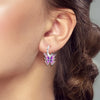 Butterfly Hoop Earrings with Colorful Cubic Zirconia - Image 36