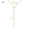 Stainless Steel Chain Necklace with Long Tassel Details - Image 65